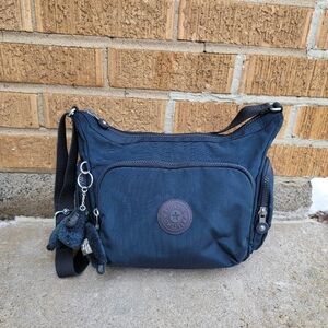 Kipling Navy Blue Nylon Gabb Cargo Crossbody